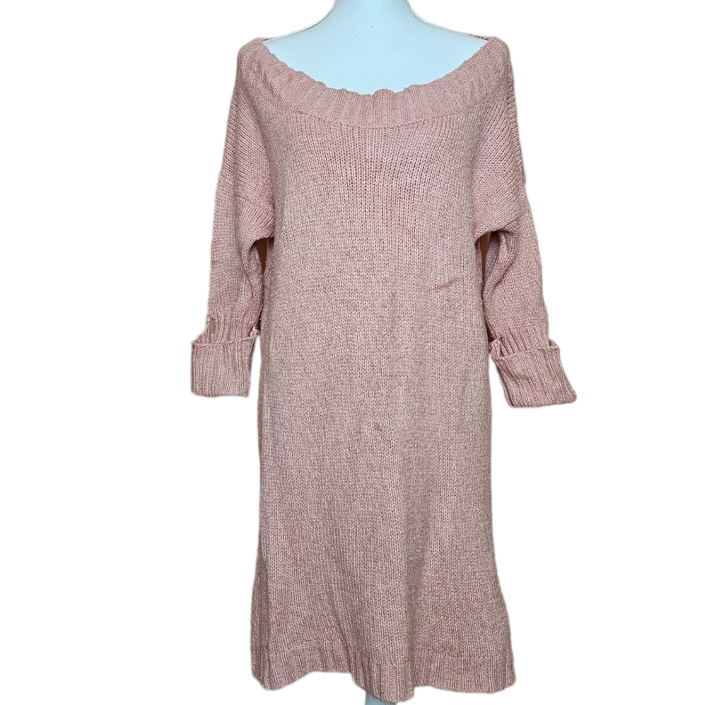 Free People Pink Knit Sweater